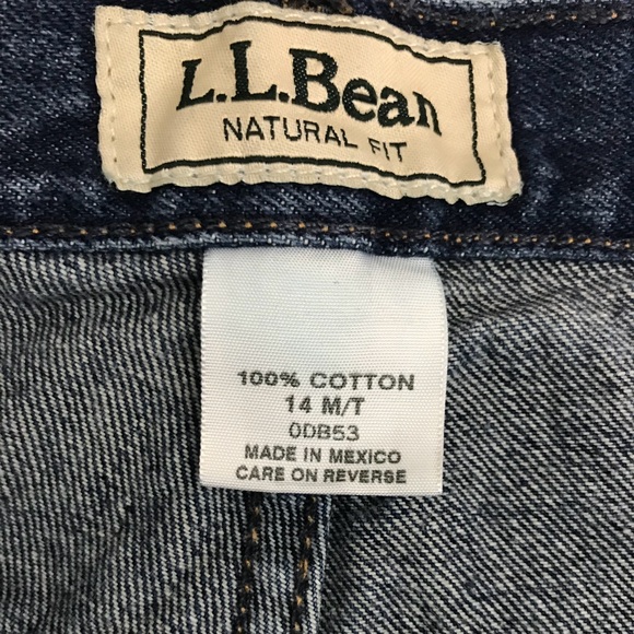 LL Bean Size 14 M/T high waist cotton jeans Mom - Picture 5 of 5
